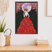 Load image into Gallery viewer, Evening Dress Girl 11CT Stamped Cross Stitch Kit 50x70cm(canvas)
