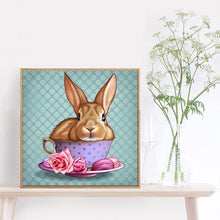 Load image into Gallery viewer, Cup &amp; Rabbit 30x30cm(canvas) Full Round Drill Diamond Painting
