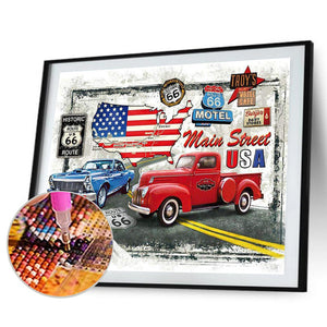 The Mystery of Highway 66 30x40cm(canvas) Full Round Drill Diamond Painting