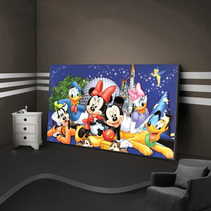 Mickey Mouse & Donald Duck 85x45cm(canvas) Full Round Drill Diamond Painting