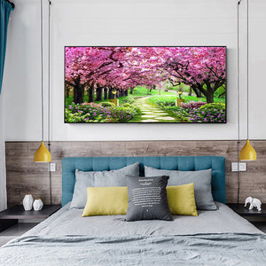 Cherry Blossom 85x45cm(canvas) Full Round Drill Diamond Painting