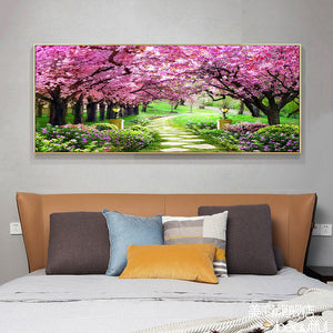 Cherry Blossom 85x45cm(canvas) Full Round Drill Diamond Painting