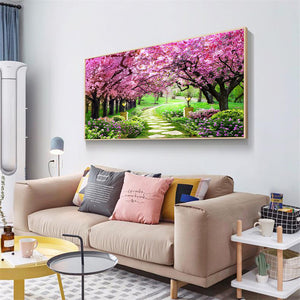 Cherry Blossom 85x45cm(canvas) Full Round Drill Diamond Painting