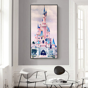 Colorful Castle 45x85cm(canvas) Full Round Drill Diamond Painting