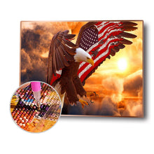 Load image into Gallery viewer, Eagle American Flag 40x30cm(canvas) Full Round Drill Diamond Painting
