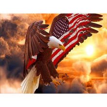 Load image into Gallery viewer, Eagle American Flag 40x30cm(canvas) Full Round Drill Diamond Painting
