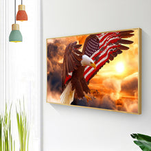 Load image into Gallery viewer, Eagle American Flag 40x30cm(canvas) Full Round Drill Diamond Painting
