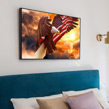 Load image into Gallery viewer, Eagle American Flag 40x30cm(canvas) Full Round Drill Diamond Painting
