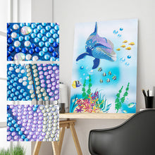 Load image into Gallery viewer, Dolphin 30x40cm(canvas) beautiful special shaped drill diamond painting
