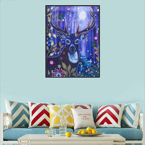 Deer 30x40cm(canvas) beautiful special shaped drill diamond painting