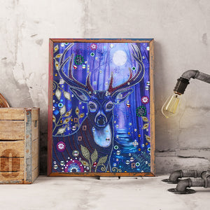 Deer 30x40cm(canvas) beautiful special shaped drill diamond painting