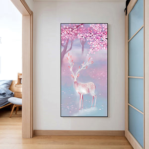Sika Deer 45x85cm(canvas) Full Round Drill Diamond Painting