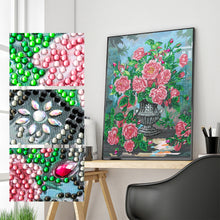 Load image into Gallery viewer, Flower 30x40cm(canvas) partial crystal drill diamond painting
