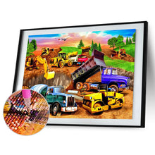 Load image into Gallery viewer, Excavator 40x30cm(canvas) full round drill diamond painting
