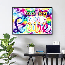 Load image into Gallery viewer, Cartoon Owl 40x30cm(canvas) full round drill diamond painting
