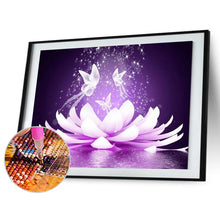 Load image into Gallery viewer, Gorgeous Lotus 40x30cm(canvas) full round drill diamond painting
