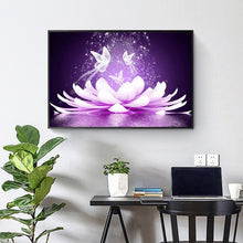 Load image into Gallery viewer, Gorgeous Lotus 40x30cm(canvas) full round drill diamond painting
