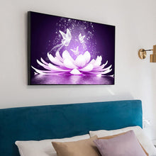 Load image into Gallery viewer, Gorgeous Lotus 40x30cm(canvas) full round drill diamond painting
