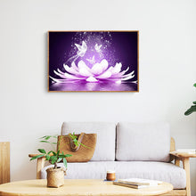 Load image into Gallery viewer, Gorgeous Lotus 40x30cm(canvas) full round drill diamond painting
