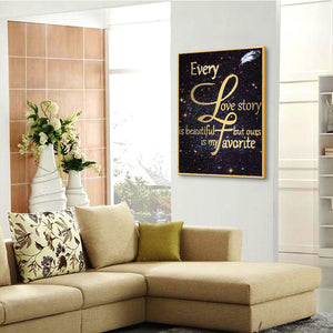 Home Letter 30x40cm(canvas) full round drill diamond painting