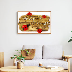 Welcome Friends 40x30cm(canvas) full round drill diamond painting