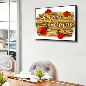 Welcome Friends 40x30cm(canvas) full round drill diamond painting