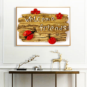 Welcome Friends 40x30cm(canvas) full round drill diamond painting