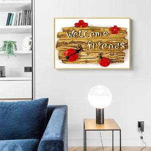 Welcome Friends 40x30cm(canvas) full round drill diamond painting