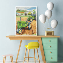Load image into Gallery viewer, Green Tractors 30x40cm(canvas) full round drill diamond painting
