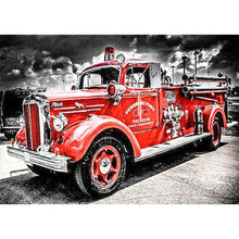 Load image into Gallery viewer, Fire Truck 40x30cm(canvas) full round drill diamond painting
