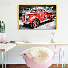 Load image into Gallery viewer, Fire Truck 40x30cm(canvas) full round drill diamond painting
