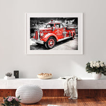 Load image into Gallery viewer, Fire Truck 40x30cm(canvas) full round drill diamond painting
