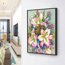 Load image into Gallery viewer, Lilies 30x40cm(canvas) full round drill diamond painting
