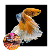 Load image into Gallery viewer, Golden Fish 30x30cm(canvas) full round drill diamond painting
