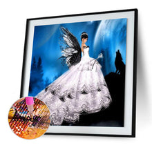 Load image into Gallery viewer, Buttferfly Wing Girl 30x30cm(canvas) full round drill diamond painting
