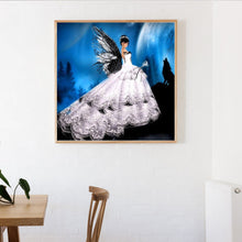 Load image into Gallery viewer, Buttferfly Wing Girl 30x30cm(canvas) full round drill diamond painting
