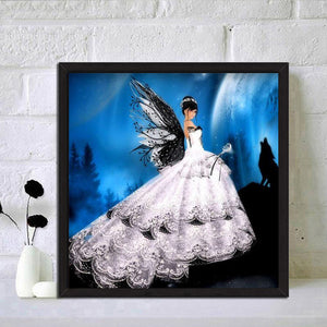 Buttferfly Wing Girl 30x30cm(canvas) full round drill diamond painting