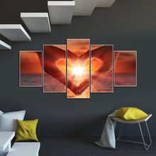 Load image into Gallery viewer, Love Hand in Sunset 5 Panel 95x45cm(canvas) full round drill diamond painting
