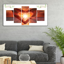 Load image into Gallery viewer, Love Hand in Sunset 5 Panel 95x45cm(canvas) full round drill diamond painting

