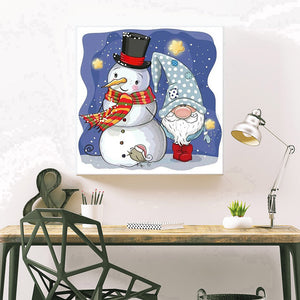 Snowman Goblin 30x30cm(canvas) full round drill diamond painting