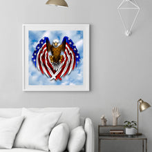 Load image into Gallery viewer, American Flag Eagle 30x30cm(canvas) full round drill diamond painting
