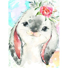 Load image into Gallery viewer, Watercolor Bunny 30x40cm(canvas) full round drill diamond painting
