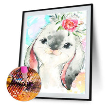 Load image into Gallery viewer, Watercolor Bunny 30x40cm(canvas) full round drill diamond painting
