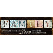 Load image into Gallery viewer, Family Letter 30x80cm(canvas) full round drill diamond painting
