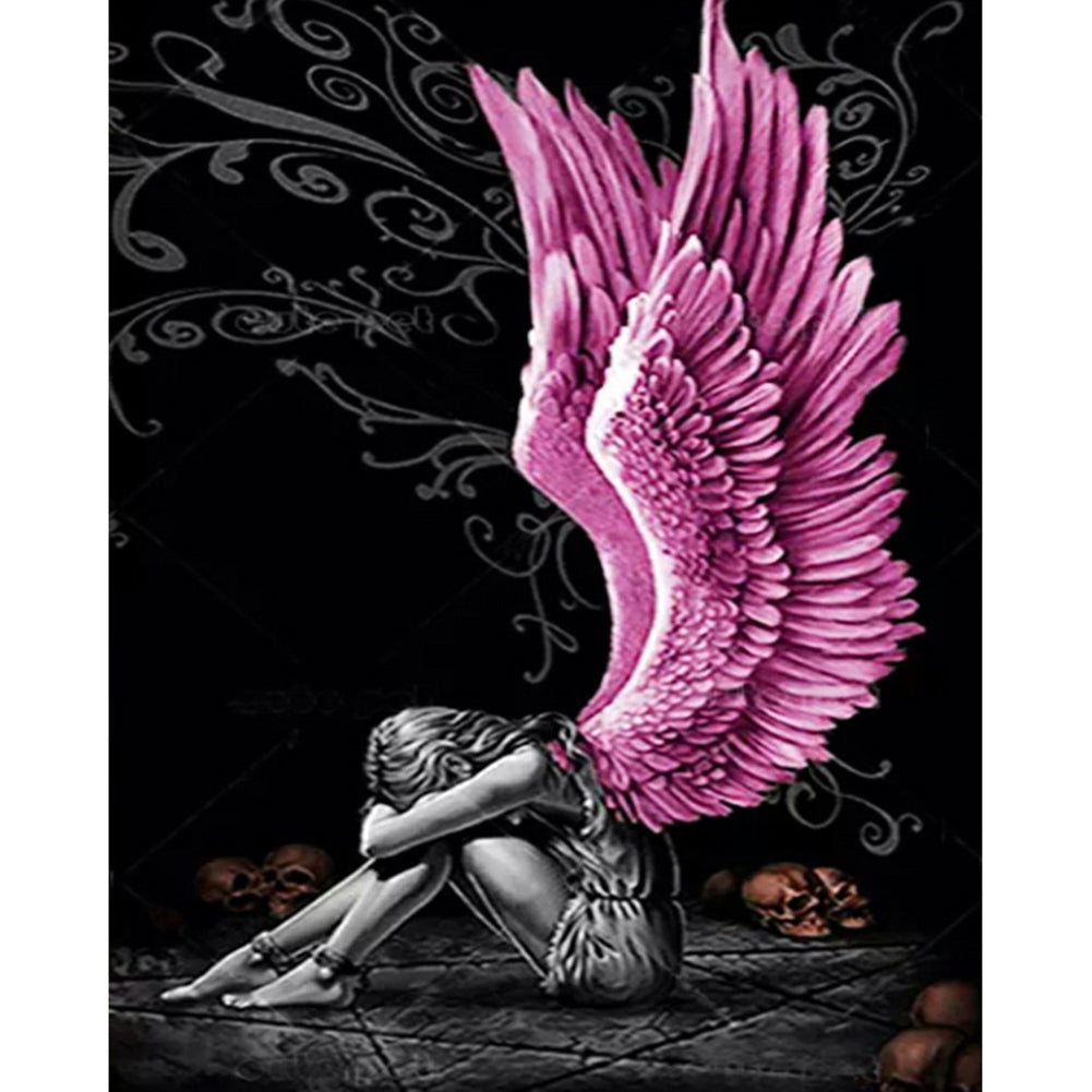 Angel Wings 30x40cm(canvas) full round drill diamond painting