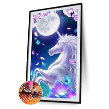 Load image into Gallery viewer, Unicorn Moon 45x85cm(canvas) full round drill diamond painting
