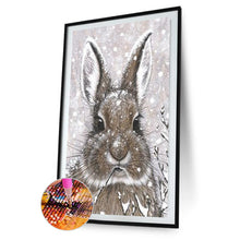 Load image into Gallery viewer, Snow Rabbit 30x40cm(canvas) full round drill diamond painting
