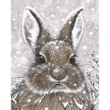 Load image into Gallery viewer, Snow Rabbit 30x40cm(canvas) full round drill diamond painting
