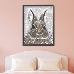 Snow Rabbit 30x40cm(canvas) full round drill diamond painting