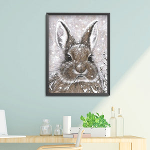 Snow Rabbit 30x40cm(canvas) full round drill diamond painting